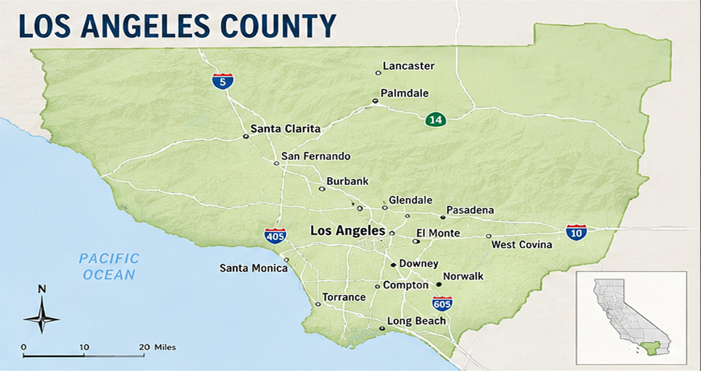 Los Angeles map