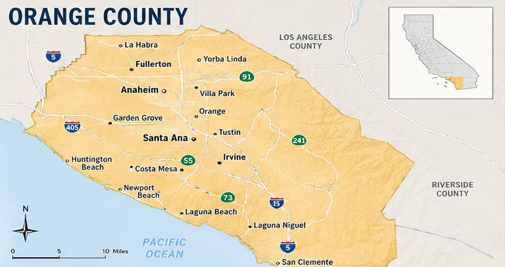 Orange County map
