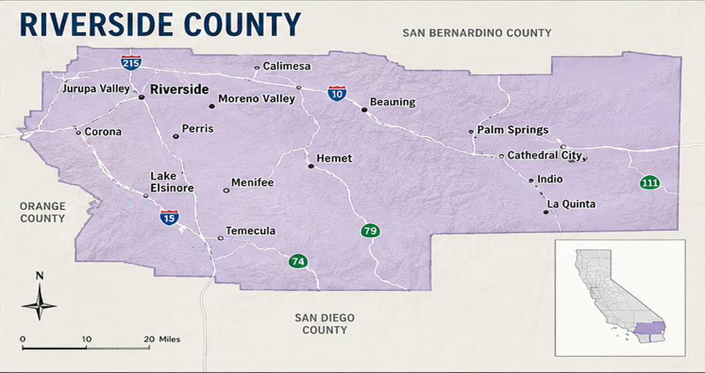 Riverside map